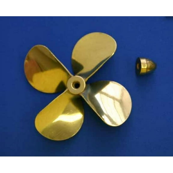 BRASS PROP 4 BLADE 4" PITCH LH 3-5/8'' DIAMETER