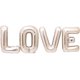 thumbnail image 1 of Kit de globos LOVE con letras plateadas de Mylar de 32 cm, 4 unidades, 1 of 1