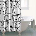thumbnail image 4 of Cute Black and White Cartoon Line Drawing Dog Shower Curtain 36"x72" ,Bathroom Decorative Shower Curtains Set with 12 Hooks,Modern Waterproof Washable Shower Curtain, 4 of 6