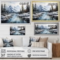 thumbnail image 4 of Designart "Canada Misty Mountain IV" Winter Landscape Floater Framed Canvas Print, 4 of 7