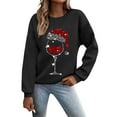 thumbnail image 1 of WEAIXIMIUNG Robe Chandail en Molleton Femme Longueur Genou 2024 et Hiver Mode Imprimé Verre Sweat à Capuche Femme, 1 of 2