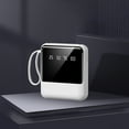 thumbnail image 1 of Banque d'Alimentation Mini Chargeur Portable 10000mAh Lampe de Poche LED Intégrée 10W Charge Rapide Affichage du Pourcentage de Puissance LED Câbles de Charge USB Type-C Intégrés IOS, 1 of 9