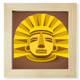 thumbnail image 1 of Faraón de Egipto resumen patrón de oro Pantalla de escritorio de pared de fotograma cuadrado, 1 of 4
