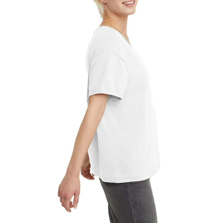 hanes slim fit v neck walmart