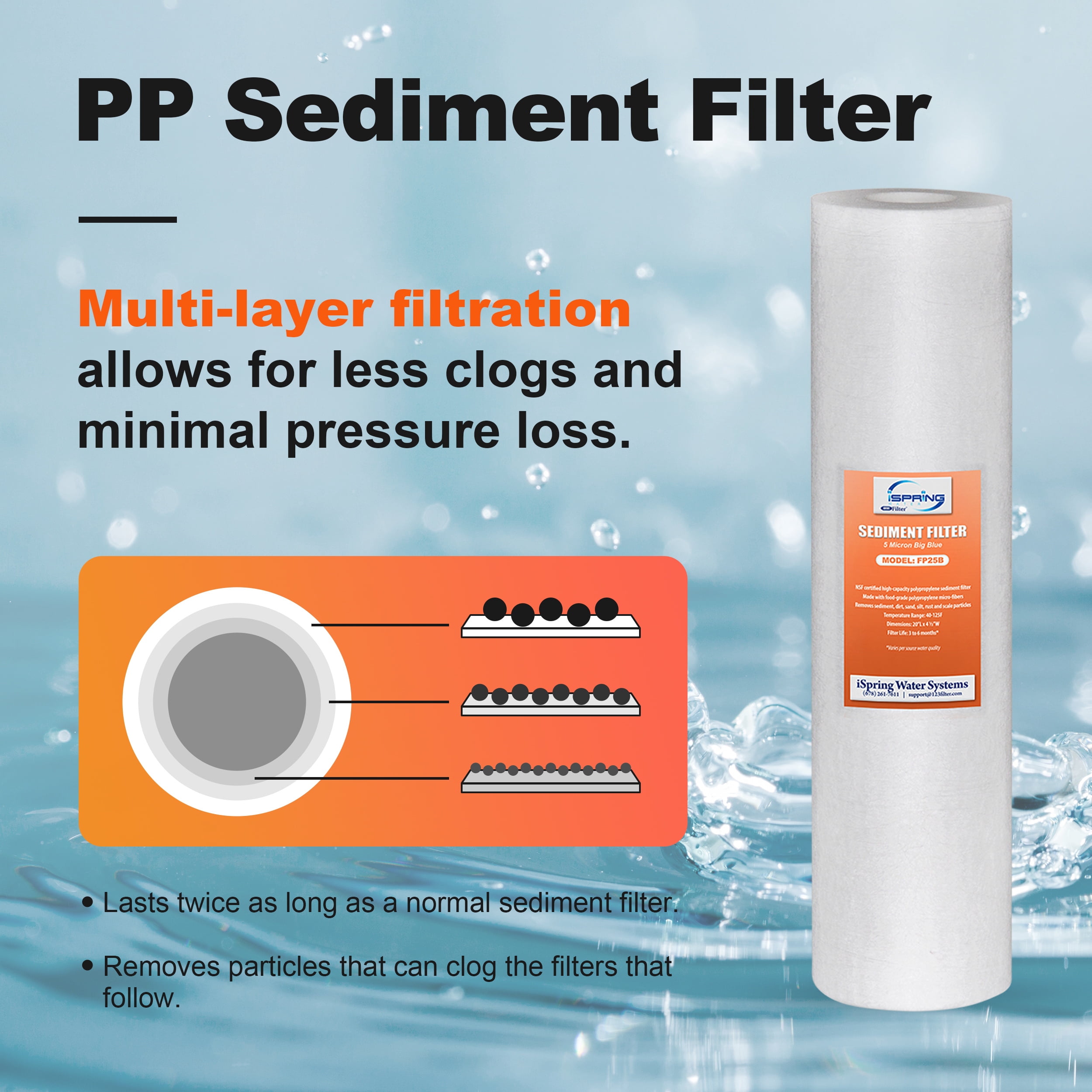 3-Stage Iron & Manganese Reducing Whole House Water Filtration System with an Extra Sediment Filter