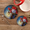 thumbnail image 2 of SKYSONIC Christmas Snowman Lantern Pot Holders Trivets, 2 Pcs Heat Resistant Trivets,Winter Snowflake Cotton Thread Weave Mats for Hot Pads Pans Pot Bowl Teapot for Kitchen Decor, 2 of 7