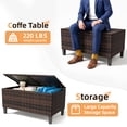 thumbnail image 2 of UDPATIO Patio Furniture Set, Outdoor Conversation Set with 2 Wood Armrest Swivel Chairs, Wicker Rattan Sofa Set with Storage Table for Backyard, Grey, 2 of 9