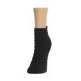 thumbnail image 2 of MeMoi Textured Striped Cotton Blend Anklet Socks - Womens - Female, One Size, Black, 2 of 2