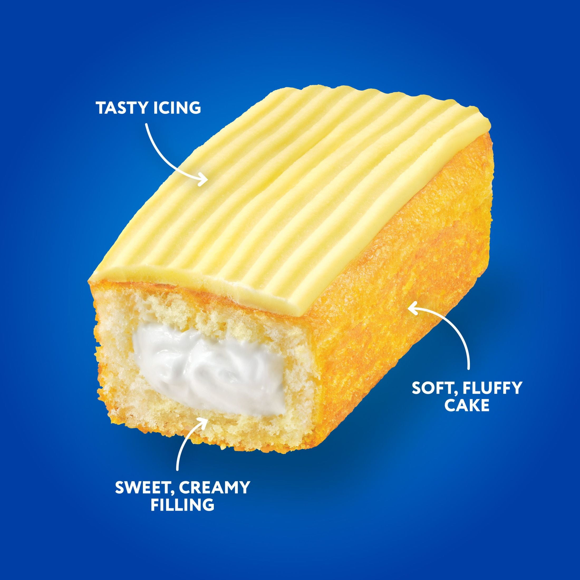 Hostess Zingers Snack Cakes, Artificially Flavored Iced Vanilla Cake, 12.7 oz Box (10 Count)