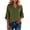 Army Green, variant on Bosfbaoi Linen Blouses for Women Notched V Neck 3/4 Batwing Sleeve Loose Casual Tunic Tops