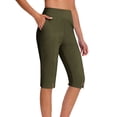 thumbnail image 2 of Hurxie High Waisted Leggings for Women Tummy Control Soft Yoga Pants Womens Gym Workout Running Leggings Green,M, 2 of 7