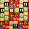 Novelty Peace and Floral Fabric, per Yard