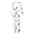 thumbnail image 5 of Womens Lounge Sets 2 Piece Outfits Long Sleeve Crew Neck Top and Pants Suits Fall Casual Loose Print Loungewear (Coffee L), 5 of 5