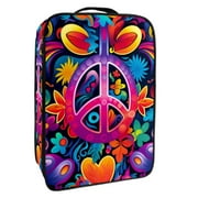 Peace symbol Durable Polyester Shoe Containers, 23x31cm/9x12in Size, Closet Organization Solution for Footwear Storage