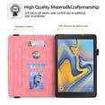 thumbnail image 3 of Case for Samsung Galaxy Tab A 8.0 2018 Model SM-T387, Slim Embossed Flower Premium Faux Leather Folio Stand Protective Cover with Card Holders, 3 of 6