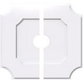 thumbnail image 1 of Ekena Millwork CMP30LE2-05000 30 Po OD x 5 Po ID Carré Locke Architectural Grade Médaillon de Plafond Contemporain PVC - 2 Pièces, 1 of 3