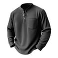 thumbnail image 3 of Mokaloha Mens Shirts - Pacificozy Shirts for Men, Men's Casual Ribbed Stand Collar Zipper Long Sleeve T-Shirt Gyujnb,Size:XL, 3 of 3