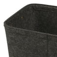 thumbnail image 5 of Mainstays Medium Gray Felt Decorative Storage Basket with Faux Leather Handles, 15in x 11in x 7.9in, 5 of 6