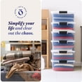 thumbnail image 6 of HOMZ 64-Quart Clear Plastic Stackable Storage Bin with Lid, 6 Pack, Clear, 6 of 10