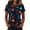Multicolor, variant on Halloween Tops for Women Short Sleeve Crewneck Witch Print T Shirts Funny Halloween Costume Party Top