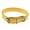 Golden, variant on Walbest Leather Cat Collar, Basic Pet Collars for Kitten Puppy Small Dogs Cats Black Yellow Green Pink Red Orange White Coffee Golden Blue Rose