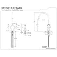 thumbnail image 5 of Kingston Brass KS1767ALBS Vintage Two-Handle 2-Hole Kitchen Faucet with Brass Sprayer in Brushed Brass, 5 of 7