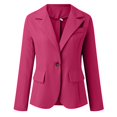 thumbnail image 6 of Yindaity Spring Autumn Women Casual V-Neck Blazer Open Front Office Lady Coat (Hot Pink,M), 6 of 6