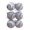 Grey, variant on 6 Pack 3.15" Christmas Satin Silk Ball Ornaments, Sequin Shiny Baubles with Hooks and Strings for Xmas Tree Decor, Colorful Foam Balls for Wedding Party Indoor Outdoor Use, Dark Blue