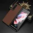 thumbnail image 5 of Case for Samsung Galaxy Z Fold 4 Lychee Pattern PU Leather Folding Cover, Rugged PC Bumper Shockproof Lens Protection Anti-Scratches Slim Case for Samsung Galaxy Z Fold 4,Brown, 5 of 5