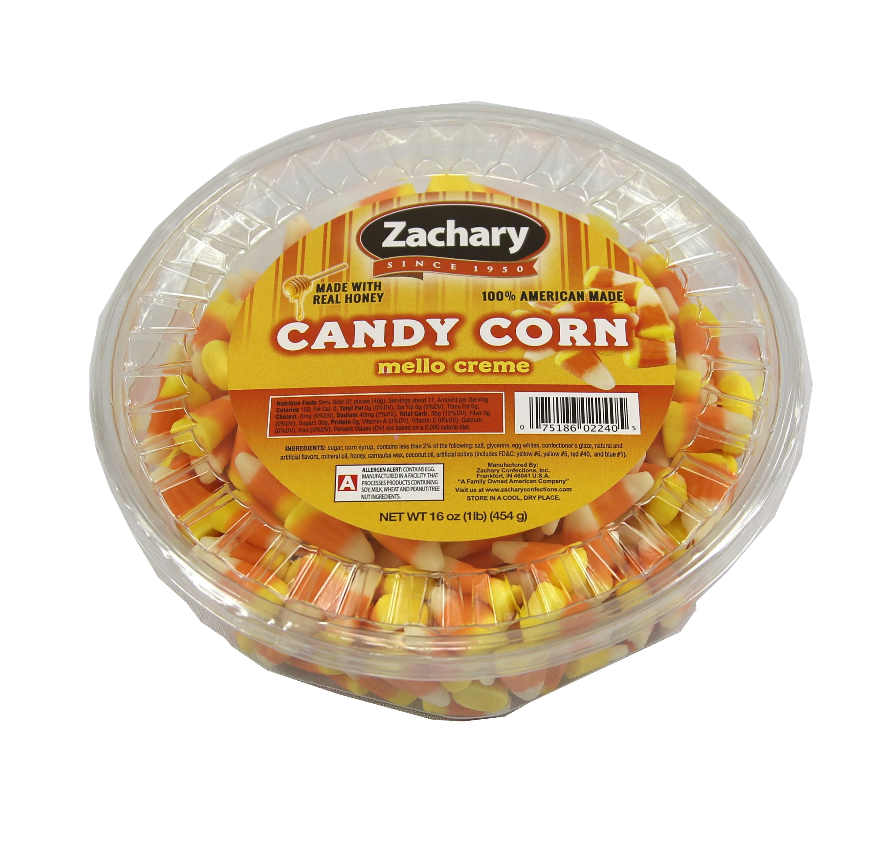 Zachary 16 oz. Candy Corn Tub Creamy Halloween Candy