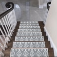 thumbnail image 2 of SussexHome Hairband Design 9" X 28" Stair Treads - 70 % Cotton Anti-Slip Carpet Strips for Indoor Stairs-Easy to Install Stair Treads with Double Adhesive Tape-Safe, Extra-Grip, 7-Pack-Gray, 2 of 9