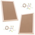 thumbnail image 5 of Monyance Decorative Hanging Pin Board 2PCS Cork Board Bulletin Board 20x30CM Pine Frame Wall Hanging Notice Board(11.81X7.87X0.59Inches), 5 of 10