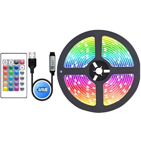 HIBIBUD LED Strip Lights 6.56ft for 40-60in TV USB Backlight Kit with Remote - 16 Color 5050 Bias HDTV
