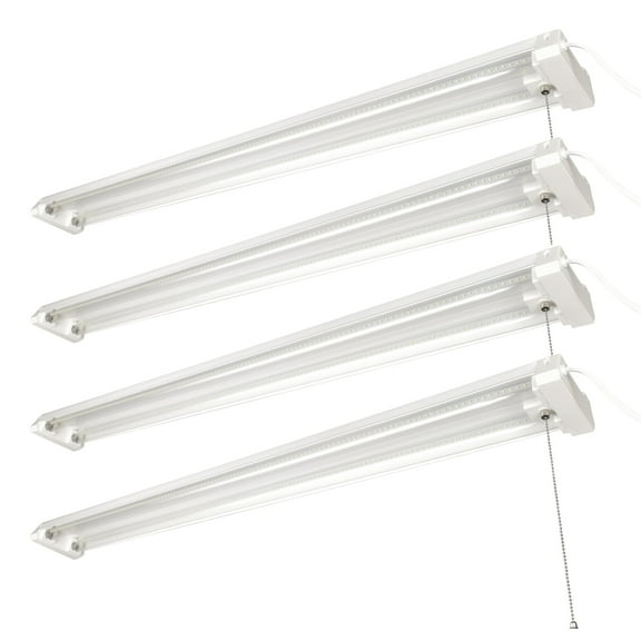 Green Watt 4-ft 4,500 Lumens LED Linear Garage Shop Light, 40-Watt, Daylight, 4 -Pack