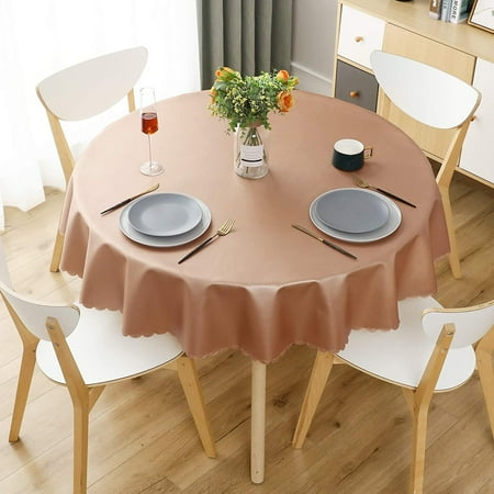 Hsdao Cn Heavy Duty Vinyl Tablecloth Waterproof And Oilhsdao Proof Solid Color Wipeable Table Cloth Washable Cover For Indoor Outdoor Use 60 Round Copper Gold Canada Hsdao Cn Heavy Duty Vinyl Tablecloth, Round Copper Tablecloth