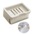 thumbnail image 4 of Caja De Drenaje Caja De Jabón De Doble Capa Concisa Materiales Ecológicos Diseño Empotrado Esponja Caja De Jabón De Lavandería Con Estropajo Absorbente Fondo Creciente Para Cocina Baño Inodoro Kearding HA027099-02, 4 of 7