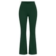 thumbnail image 3 of Utoimkio Women's Crossover V High Waist Flared Yoga Pants,Solid Stretchy Knit Full Length Bootcut Casual Leggings for Daily Lounge Wear, 3 of 4