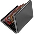 thumbnail image 1 of ZHAOCHENG Billetera delgada con protección RFID para tarjetas de crédito. Bloquea a los ladrones de identidad. Estuche de aluminio y acero inoxidable con 6 ranuras de PVC (negro), 1 of 4