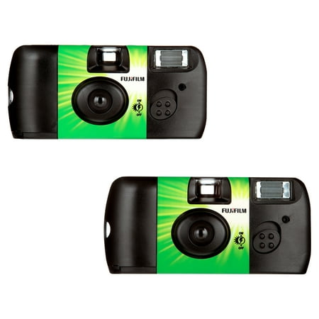Fujifilm - QuickSnap Flash 400 Single-Use Camera with Flash - 2 pack - Green