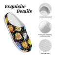 thumbnail image 5 of Wukai Cartoon Bird Owl Print Women's Indoor Bedroom Slipper Slip On Shoes, Unisex House Shoes with Anti-Skid Sole for Men, Gift for Women Men-46/47, 5 of 7