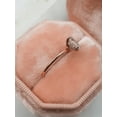 thumbnail image 3 of Cora Jewellery 1.5CT Oval Moissanite Hidden Halo Engagement Ring For Women, 14K Rose Gold, 3 of 6