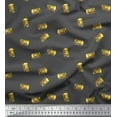 thumbnail image 1 of Soimoi Gray Poly Georgette Fabric OMG Text Fabric Prints By Yard 52 Inch Wide, 1 of 5