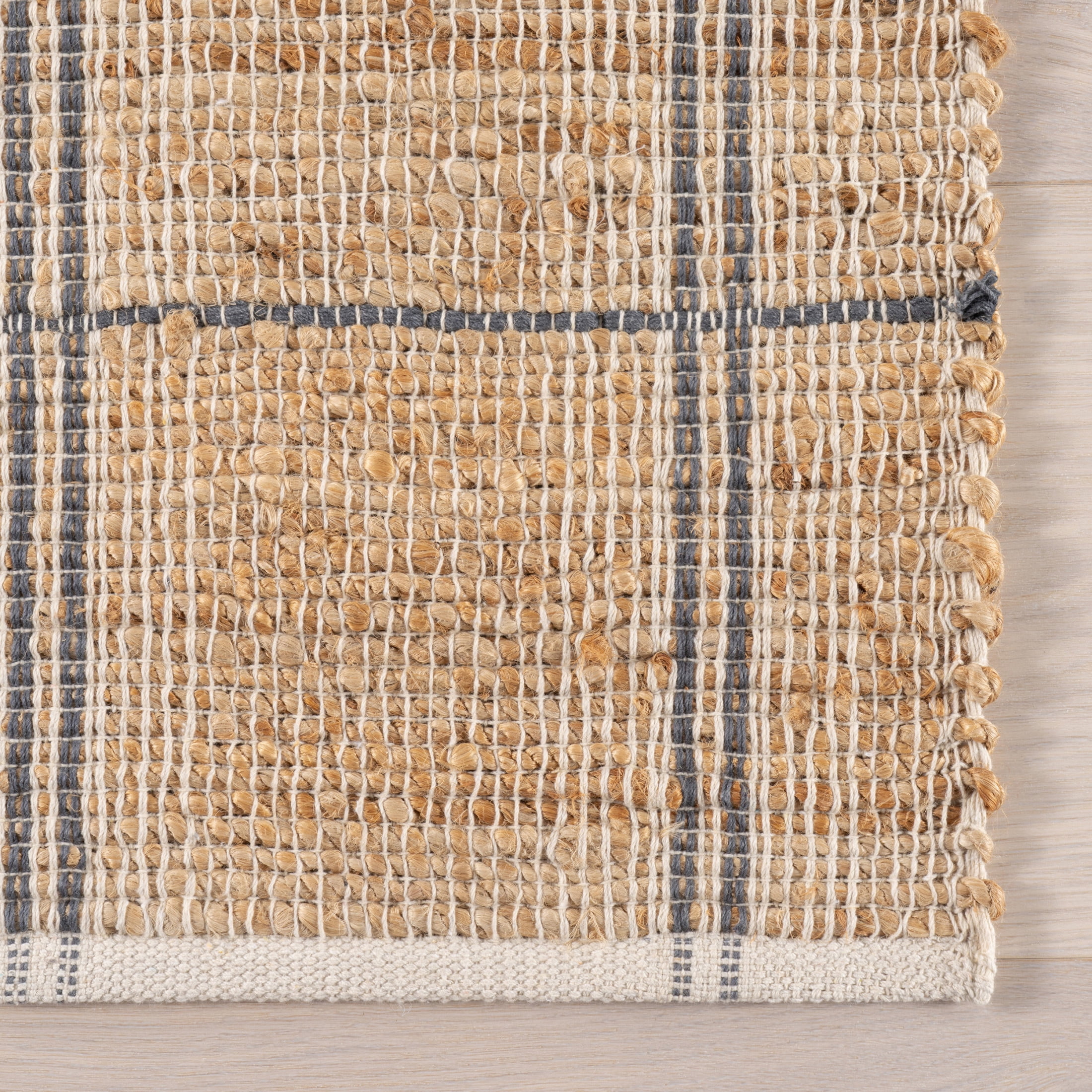Rugs USA Oscar Plaid Jute Area Rug, 8' 6" x 11' 6", Oscar Natural