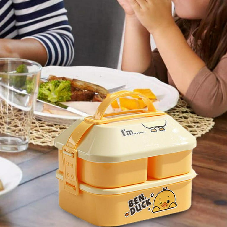 Tohuu Bento Lunch Box Kawaii Double-layer Divided Lunch Box with Handle  Cutlery Lovely Bento Box Adult Lunch Box for Kids Students Adults Built-in  Utensil Set exceptional 
