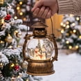 thumbnail image 5 of Christmas Musical Snow Globe Lantern, Water Filled Night Light, Oil Lamp Style Body with Swirling Glitter Warm Light and Eight Melodies, Tabletop Decor for Mantel Shelf or Bedside, 5 of 6