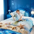 thumbnail image 4 of meiyoeat Beach Floral Vase Full Size Comforter Sets For Boys,Shell Print Bedding Comforter Set,Colorful Stars Reversible,3pcs,1 Comforter and 2 Pillowcases, 4 of 7