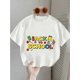 thumbnail image 1 of Baby Girl's Back to School Graphic T-Shirt - Vibrant Short Sleeve Top, Soft Stretch Fabric, Round Neck, Machine Washable for Casual Wear, Summer Kids Clothing, Playful Design, Medium Elasticity, 1 of 6