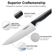 Knife Set with Block and Sharpener, High Carbon Stainless Steel Chef Knife block Set for Kitchen(15 PCS Pro Black)