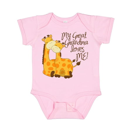 

Inktastic My Great Grandma Loves Me! Gift Baby Boy or Baby Girl Bodysuit