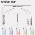 thumbnail image 3 of Apeya Compact Sun Umbrella for Women Men, Portable Light Pink Travel Parasol with Protective Carrying Case, Pocket Sized Cute Commuter Gift, 35.43x22.44 in, 3 of 5